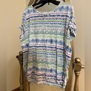 Women’s Alfred Dunner Pastel Patterned Short Sleeve Tee